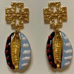 Tory Burch Gold and Multicolor Earrings NWT